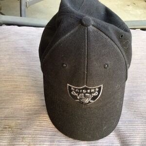 Raiders Baseball Cap Gray Blk/Silver Logo Adjustable Lightly Used